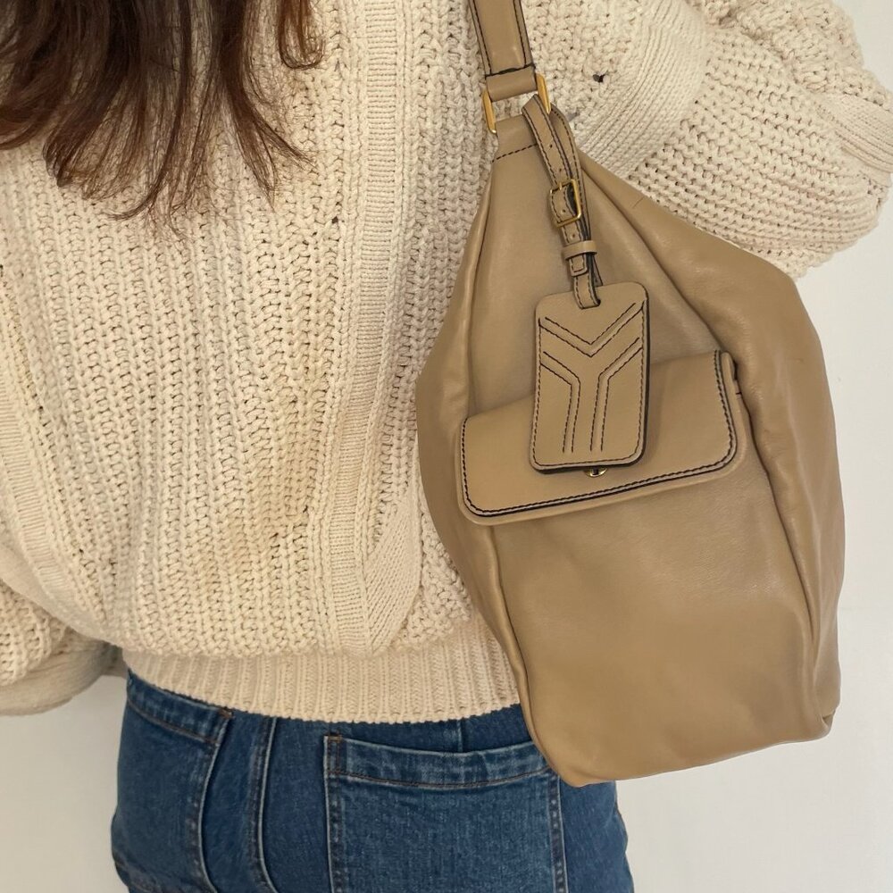YSL Beige Hobo Bag - Picture 1 of 14